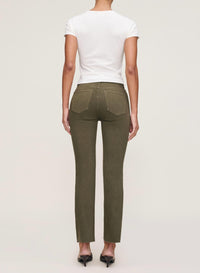 DL1961 - Women's Mara Straight Ankle Jean in olive - women's jeans - alternate view