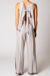 Miguelina - Micha Striped Fringe Top