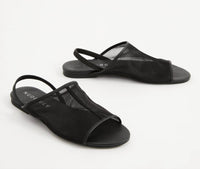 Nude Lucy Women's Eris Mesh Slingback Sandals in black - women's sandal - alternate view