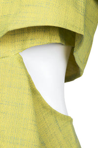 Why Dress - Women's Crew Neck Ruffled Sleeveless Crepe Top