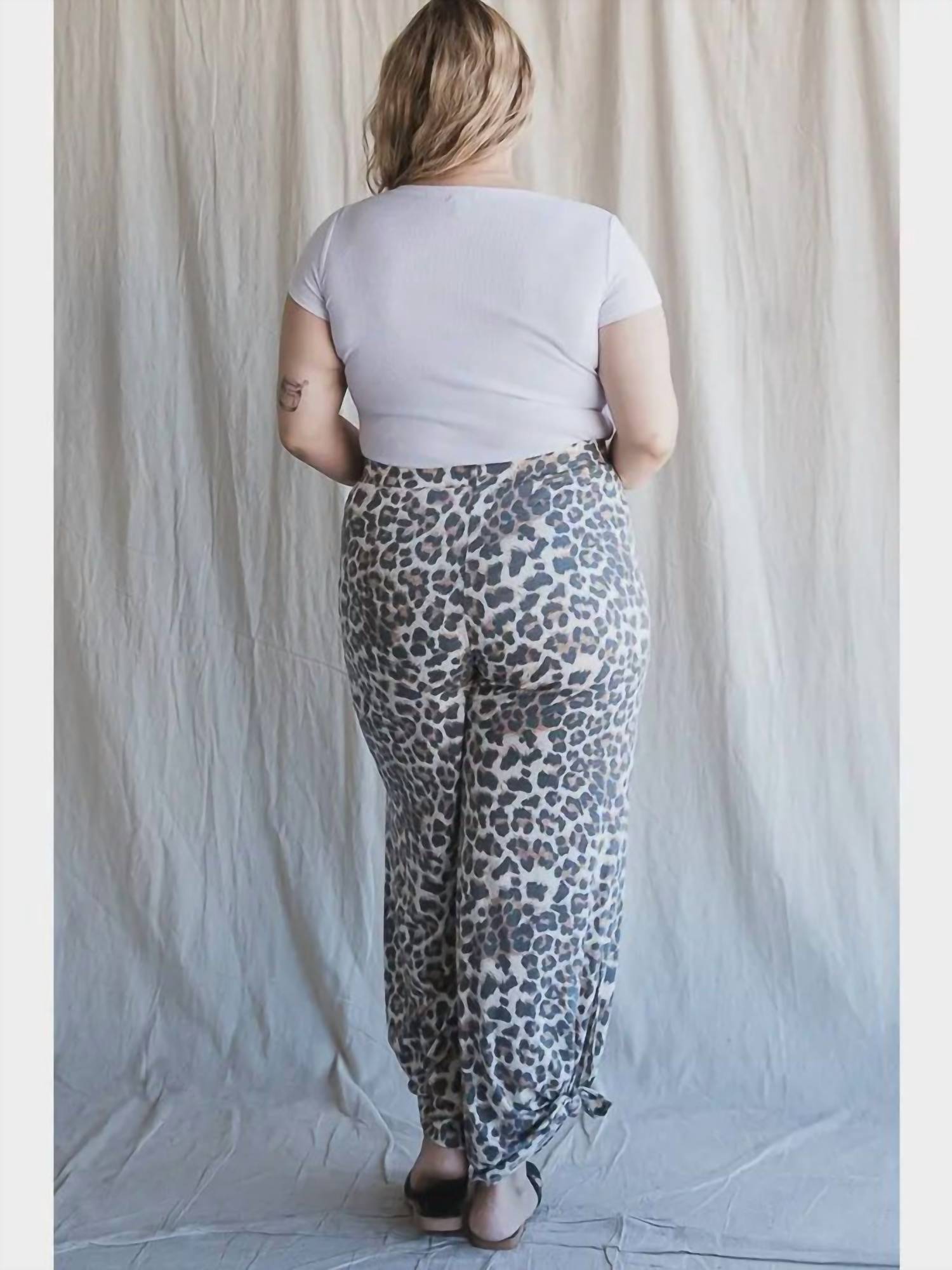 7Th Ray - Leopard Tie Leg Pant