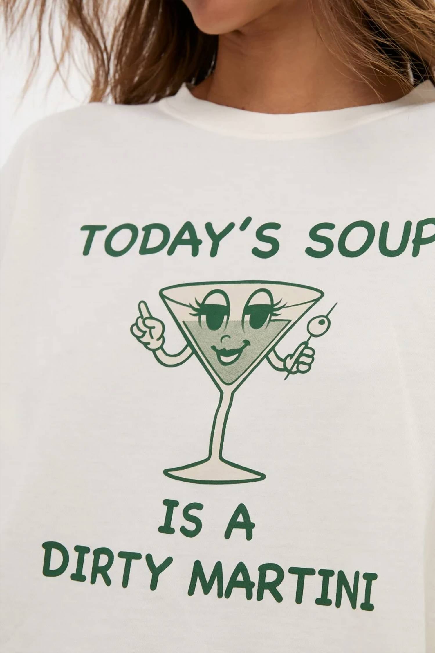 ASKK NY Martini Soup Long Sleeve Tee - women's long sleeve top - detail view