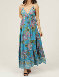 ANGIE Santorini Skies Dress in blue - women's dress