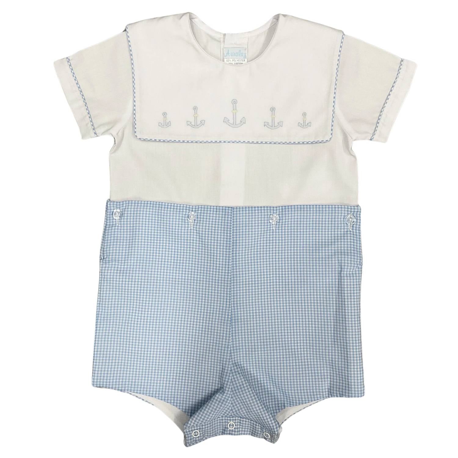 Auraluz - Baby's Check Anchor Boysuit