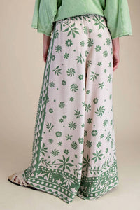 Easel - Rayon Linen Wide Leg Pants - Plus