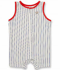 Angel Dear - Baseball Stripe Sleeveless Shortie Romper