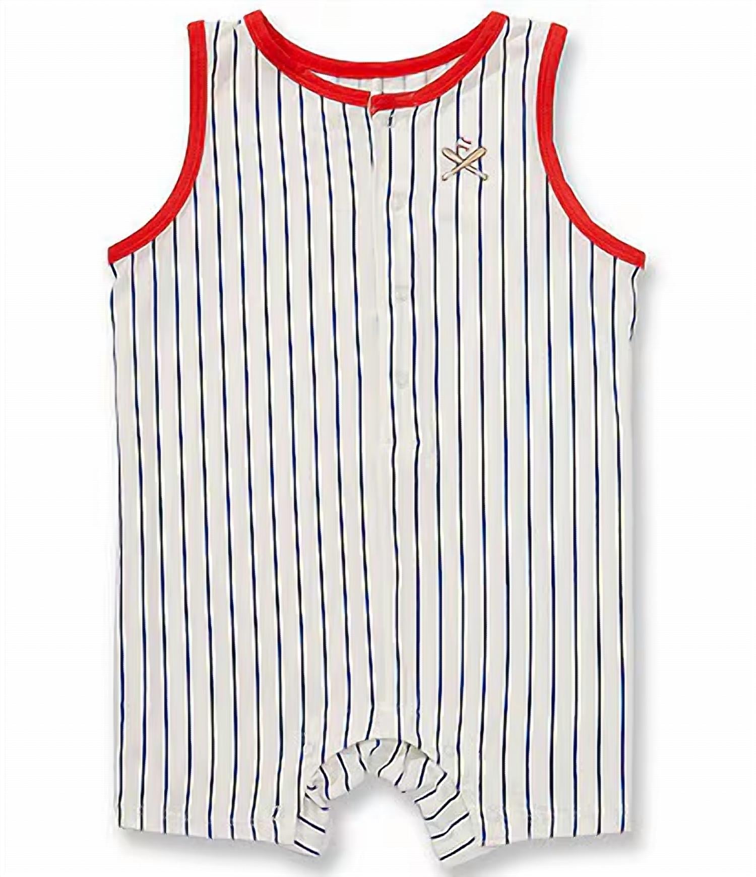 Angel Dear - Baseball Stripe Sleeveless Shortie Romper