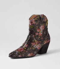Django & Juliette - Women's Wagon Jewel Fabric Ankle Boots