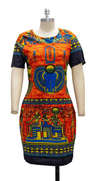 Michael K - Women's Egyptian Print Mini Dress