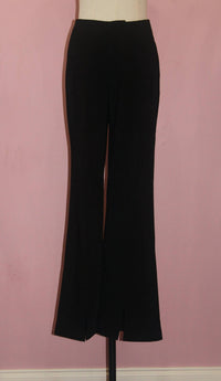 CRESCENT Women's Noelle Front Slit Flare Pants in black - women's pants