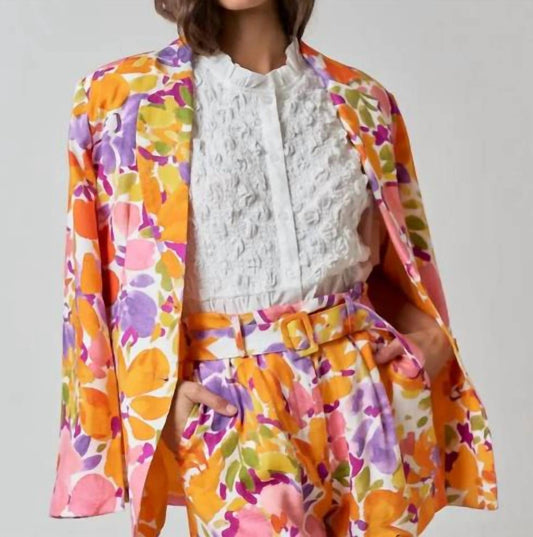 Lalavon - Alyssa Floral Print Blazer