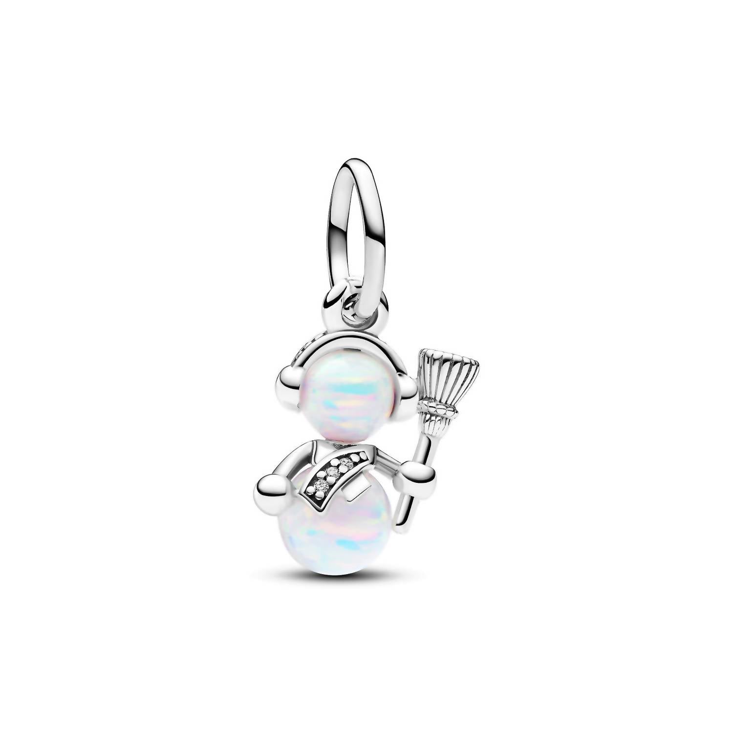 Pandora - Opalescent Snowman Dangle Charm