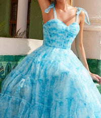 Babyfox - Truly Extraordinary Chiffon Print A-line Gown