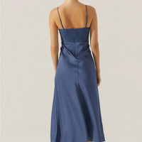 Astr - Lace Bustier Midi Dress