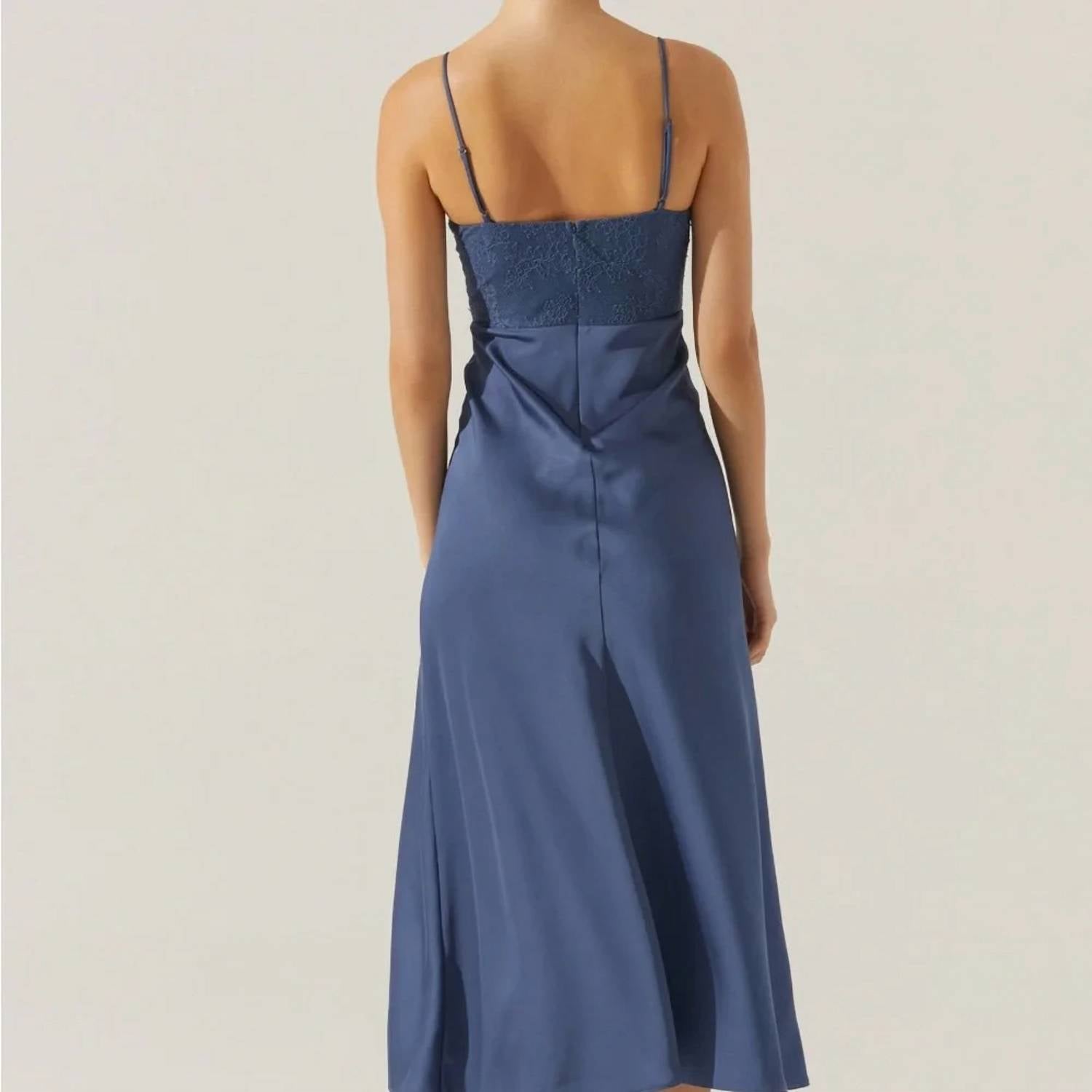 Astr - Lace Bustier Midi Dress