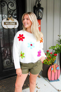 Pinch - Flower Embroidery Sweater