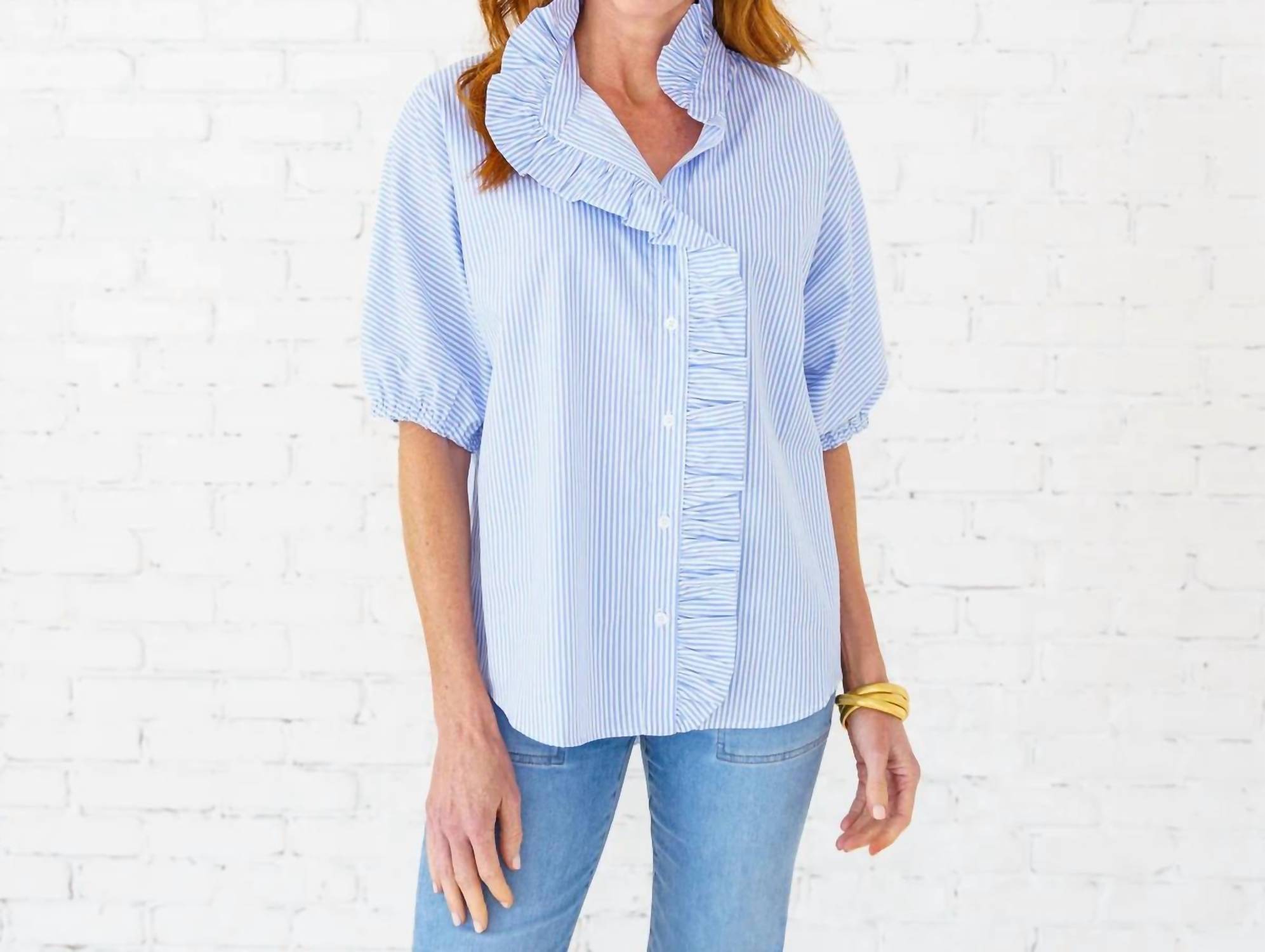 Caryn Lawn - Sissy Stripe Top