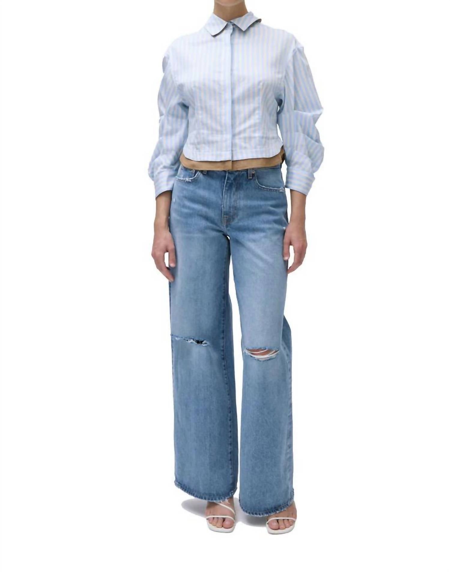 Simkhai - Women's Boone Button Front Combo Shirt