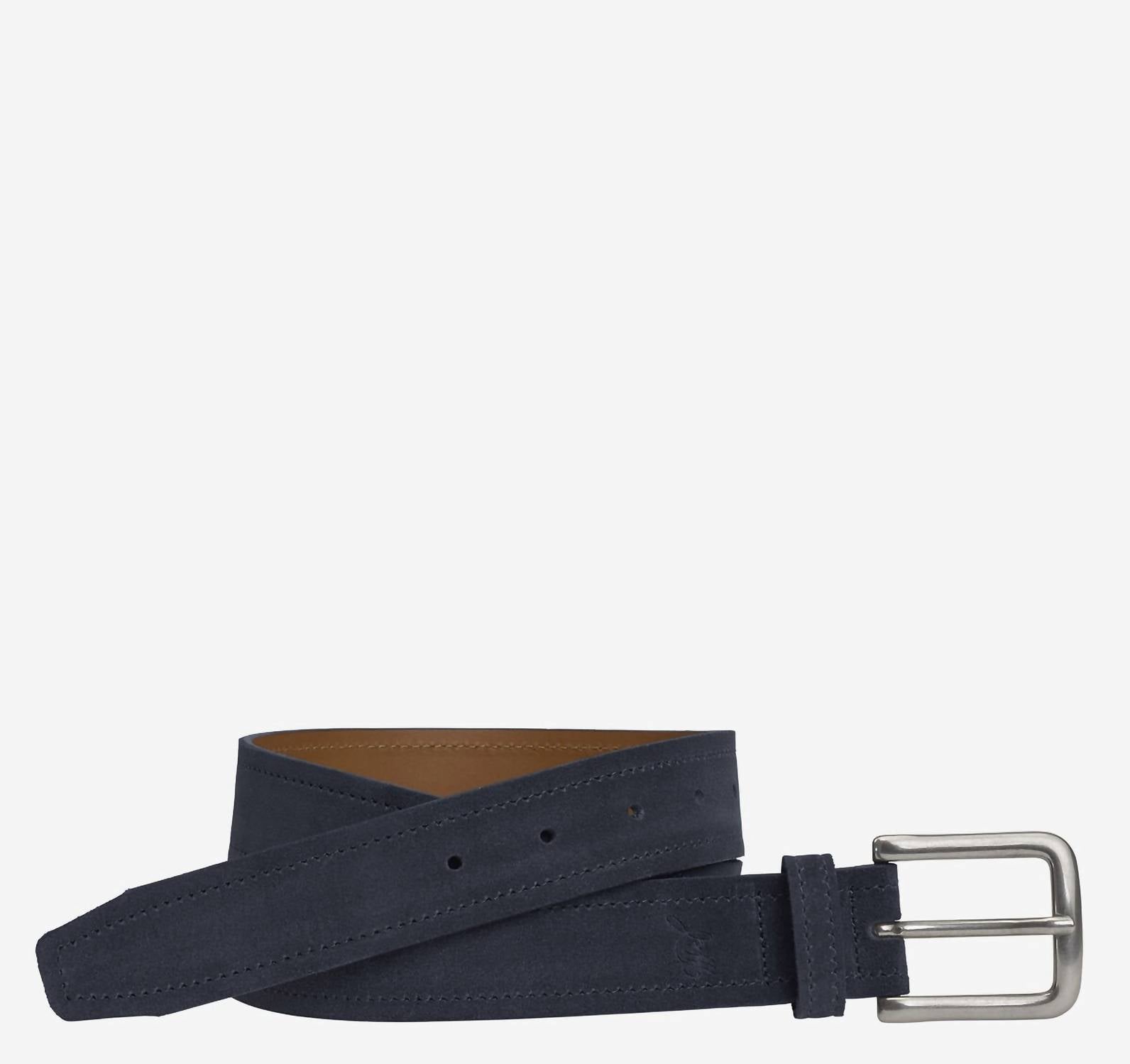 JOHNSTON & MURPHY Men's Baldwin Belt in navy english suede - men's accessory