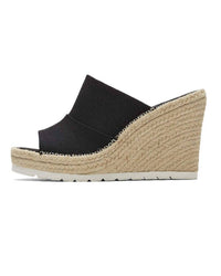 Toms - Women's Monica Mule Slip On Peep Toe Wedge Sandals