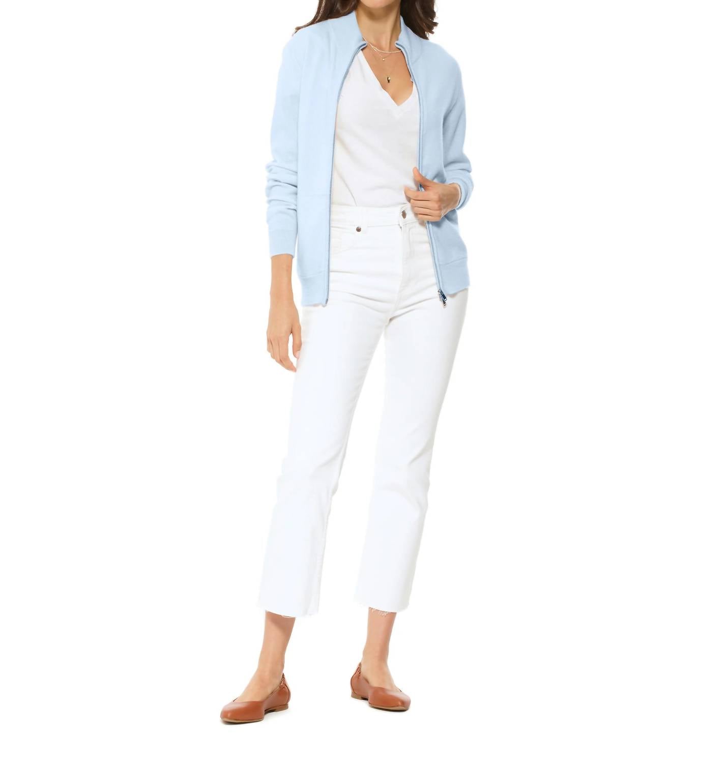 Monticelli Cashmere - Women's Pure Cashmere Zip Cardigan