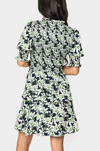 En Saison Istella Mini Dress in black moss - women's dress - alternate view