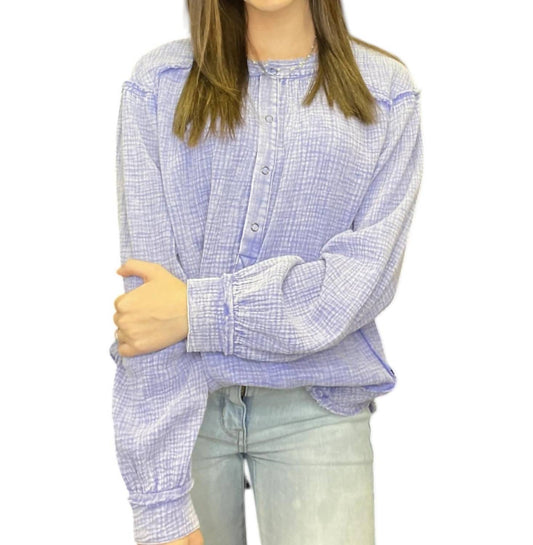 Easel - Long Sleeve Mineral Wash Top