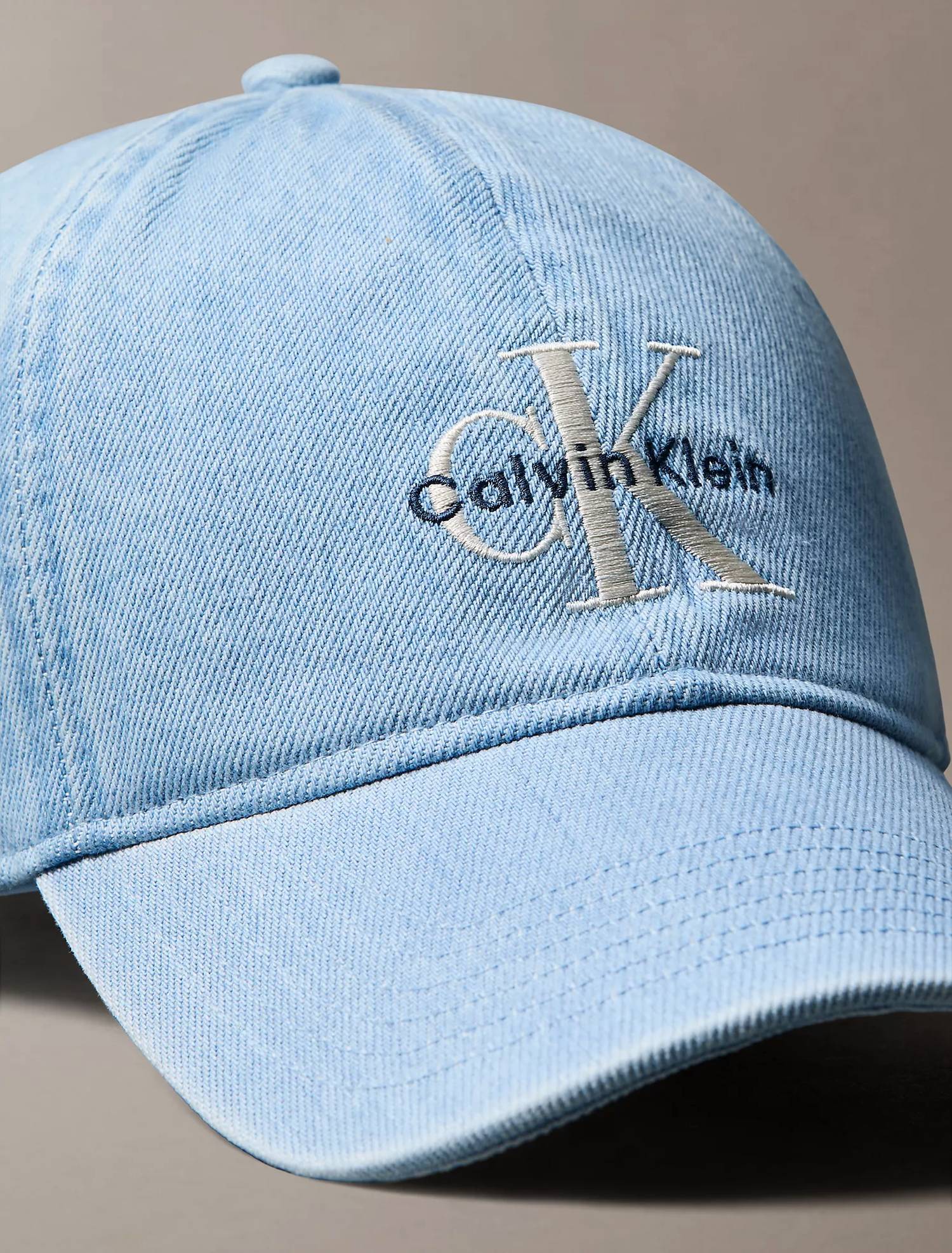 Calvin Klein - Unisex Denim Embroidered Monogram Logo Cap