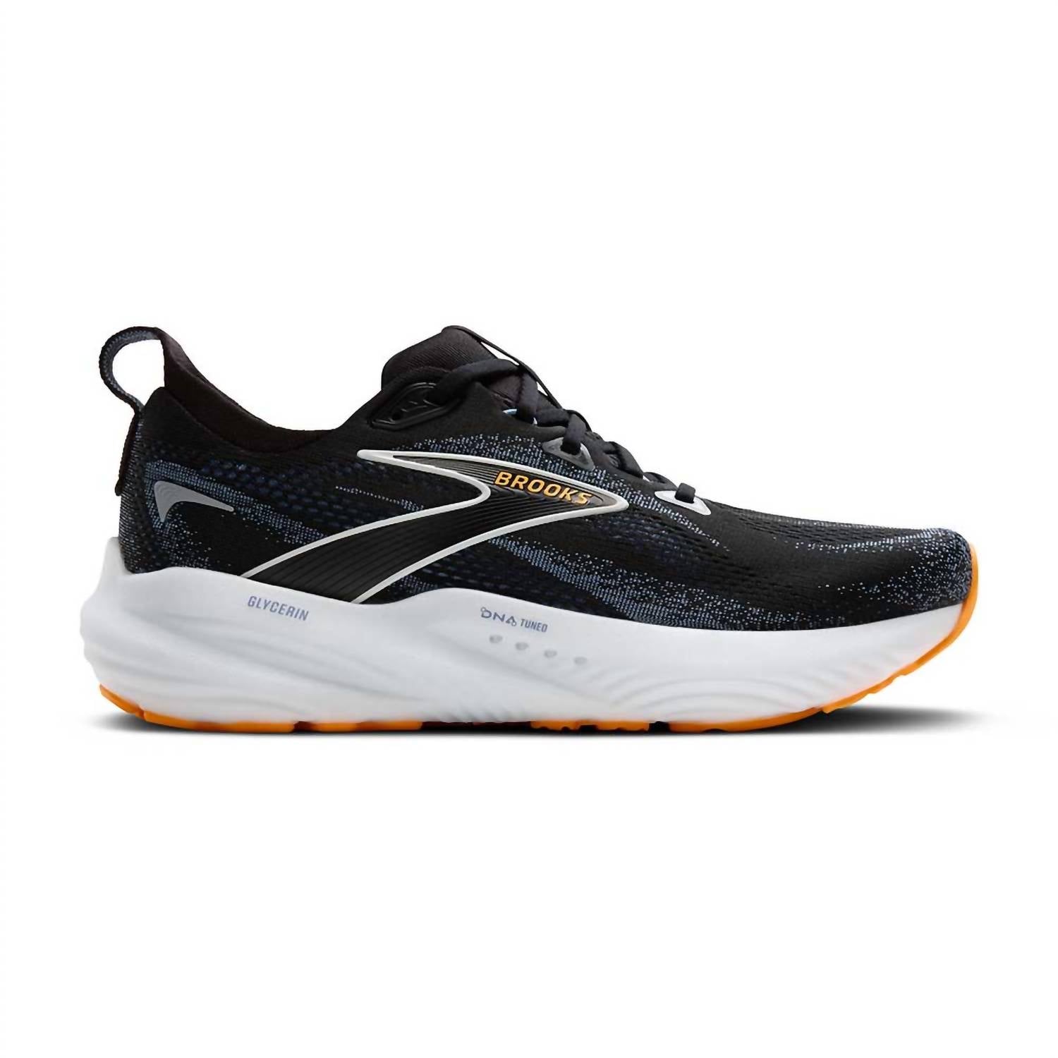 BROOKS Men's Glycerin Gts 22 Running Shoes in black country blue orange pop 5 - men's shoe