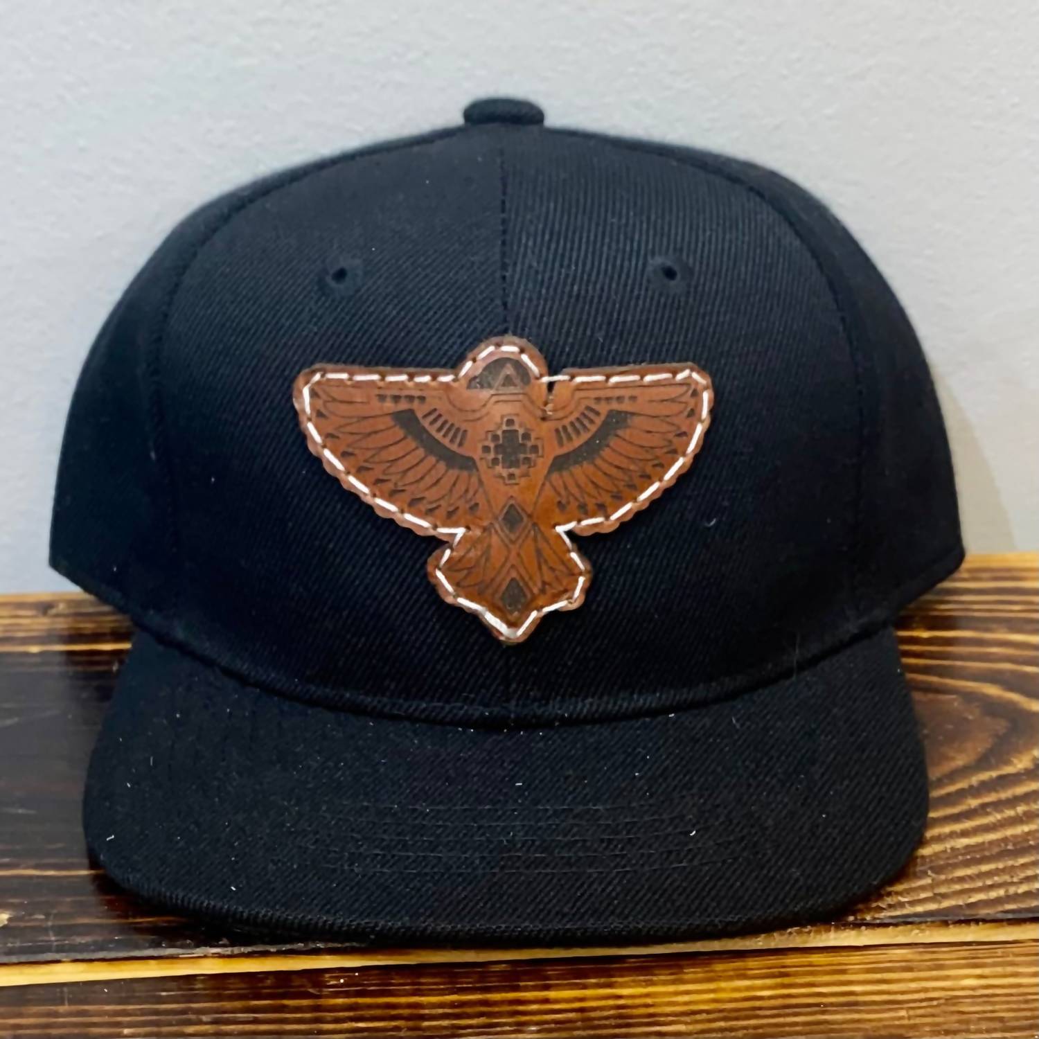 The Whole Herd - Boy's Thunderbird Leather Patch Hat, Infant