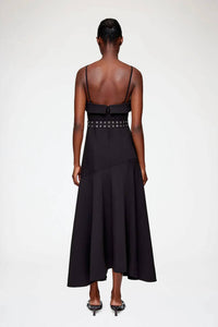 Ganni - Future Twill Suiting Long Asymmetrical Dress