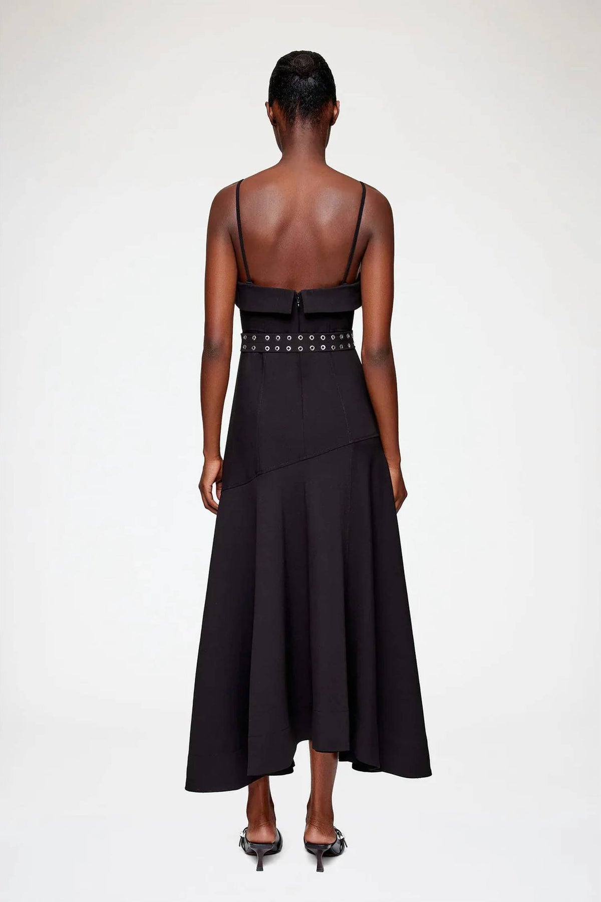 Ganni - Future Twill Suiting Long Asymmetrical Dress