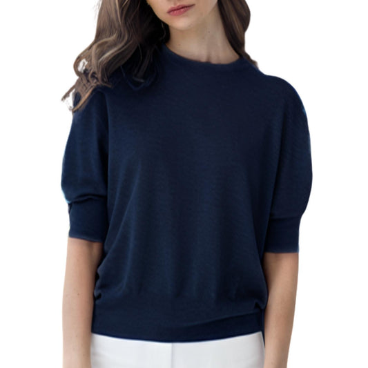 Autumn Cashmere - Elbow Sleeve Relaxed Crew Pullover