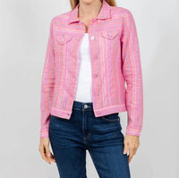 Pure Amici - Long Sleeves Linen Jacket