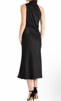 Maggy London - One Shoulder Asymmetrical Midi Dress
