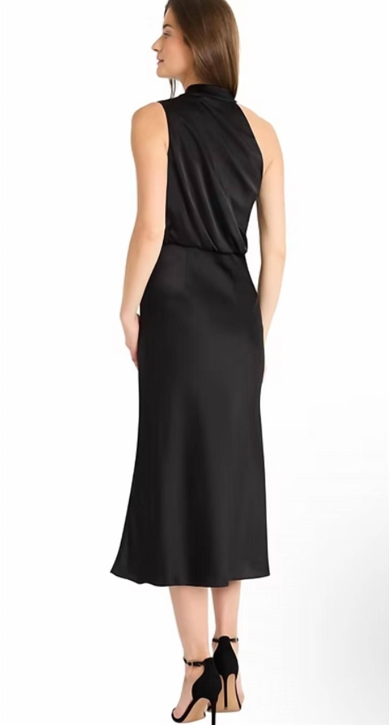 Maggy London - One Shoulder Asymmetrical Midi Dress
