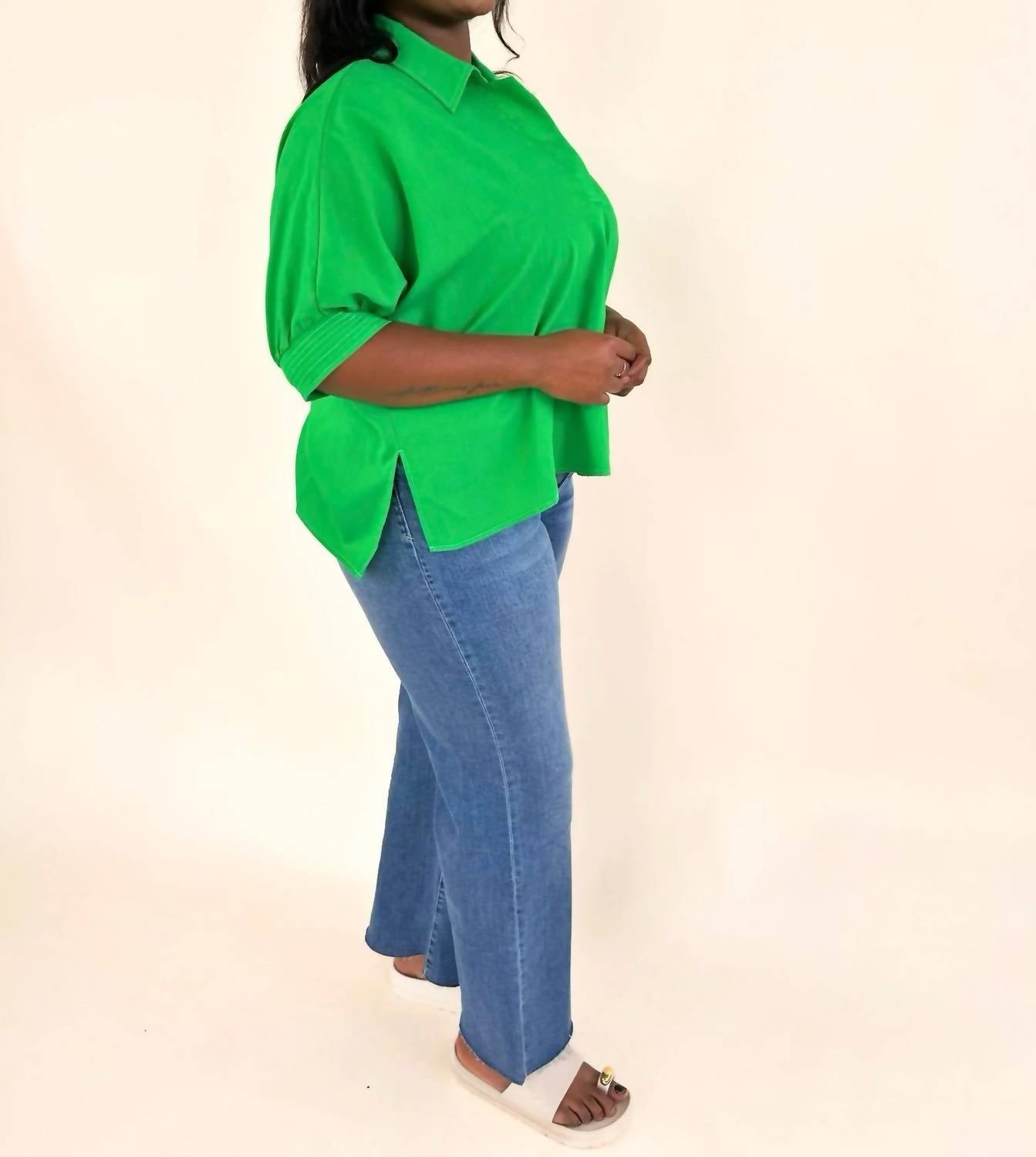 Entro - Sutton Split Neck Blouse