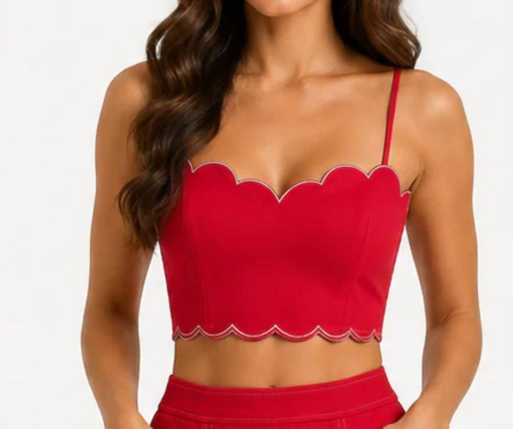 Pretty Follies - Kloe Scallop Top And Skirt Set