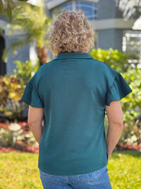 Southern Grace - The Sydney Jewel Tone Quarter Zip Top