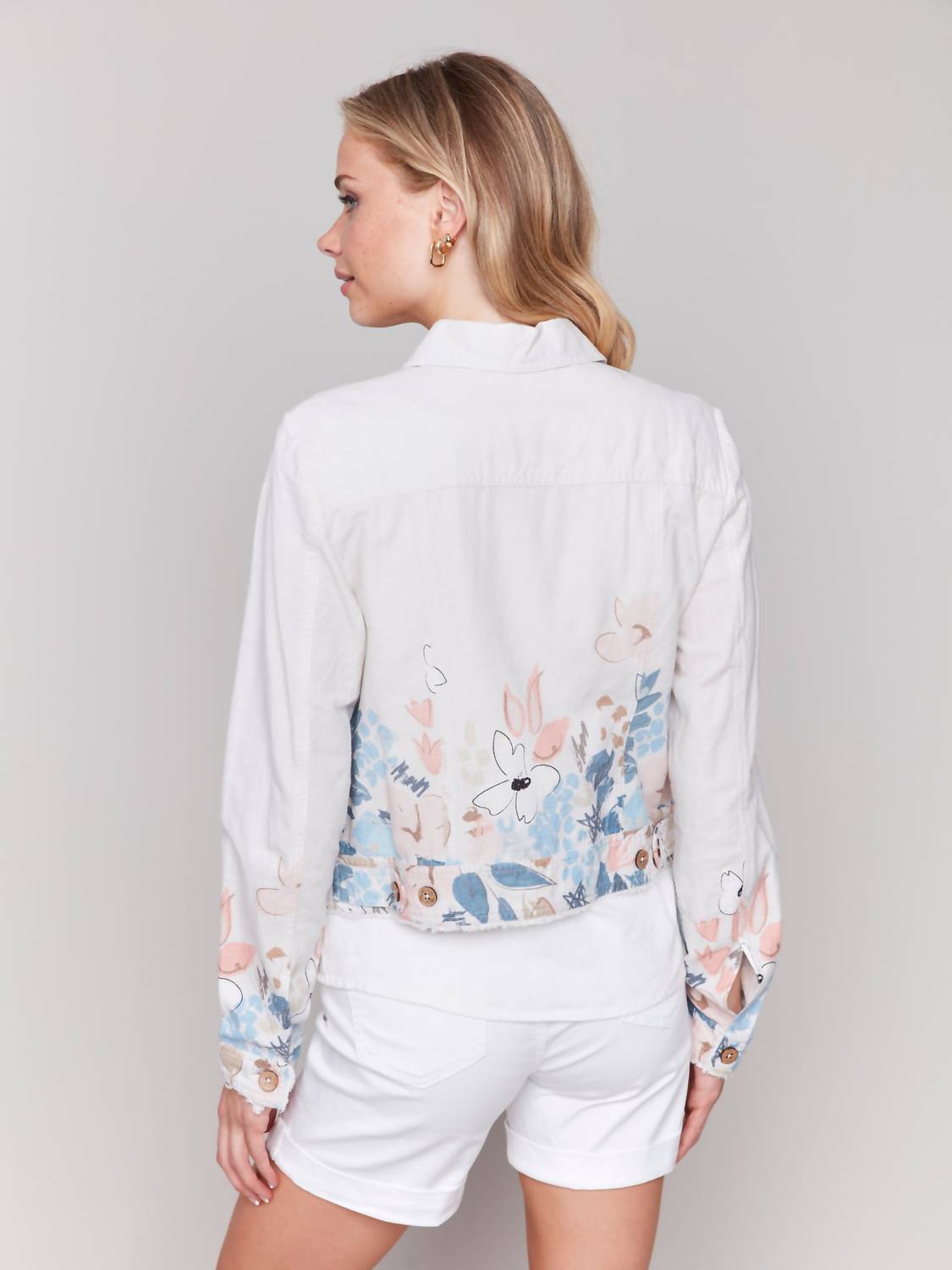 Charlie B - Front Pocket Floral Jacket