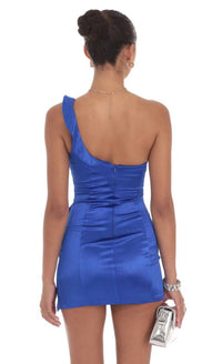 Lucy In The Sky - Satin One Shoulder Dress
