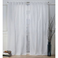 Nicole Miller - Faux Linen Slub Hidden Tab Top Panel Pair Curtain