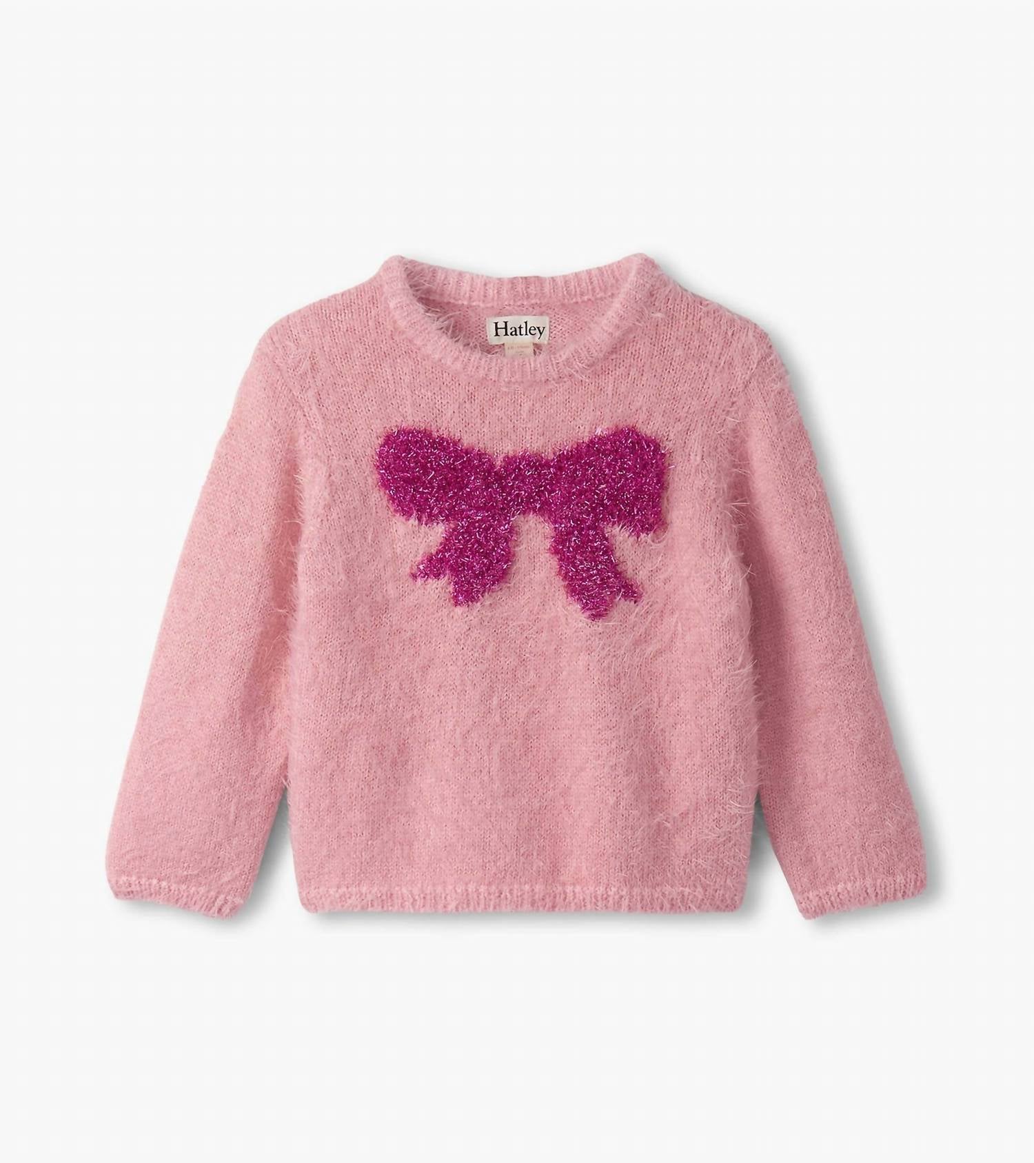 Hatley - Girl's Shiny Bow Furry Sweater