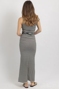Sky To Moon - SHIRRED SHOULDER STRIPE SKIRT SET