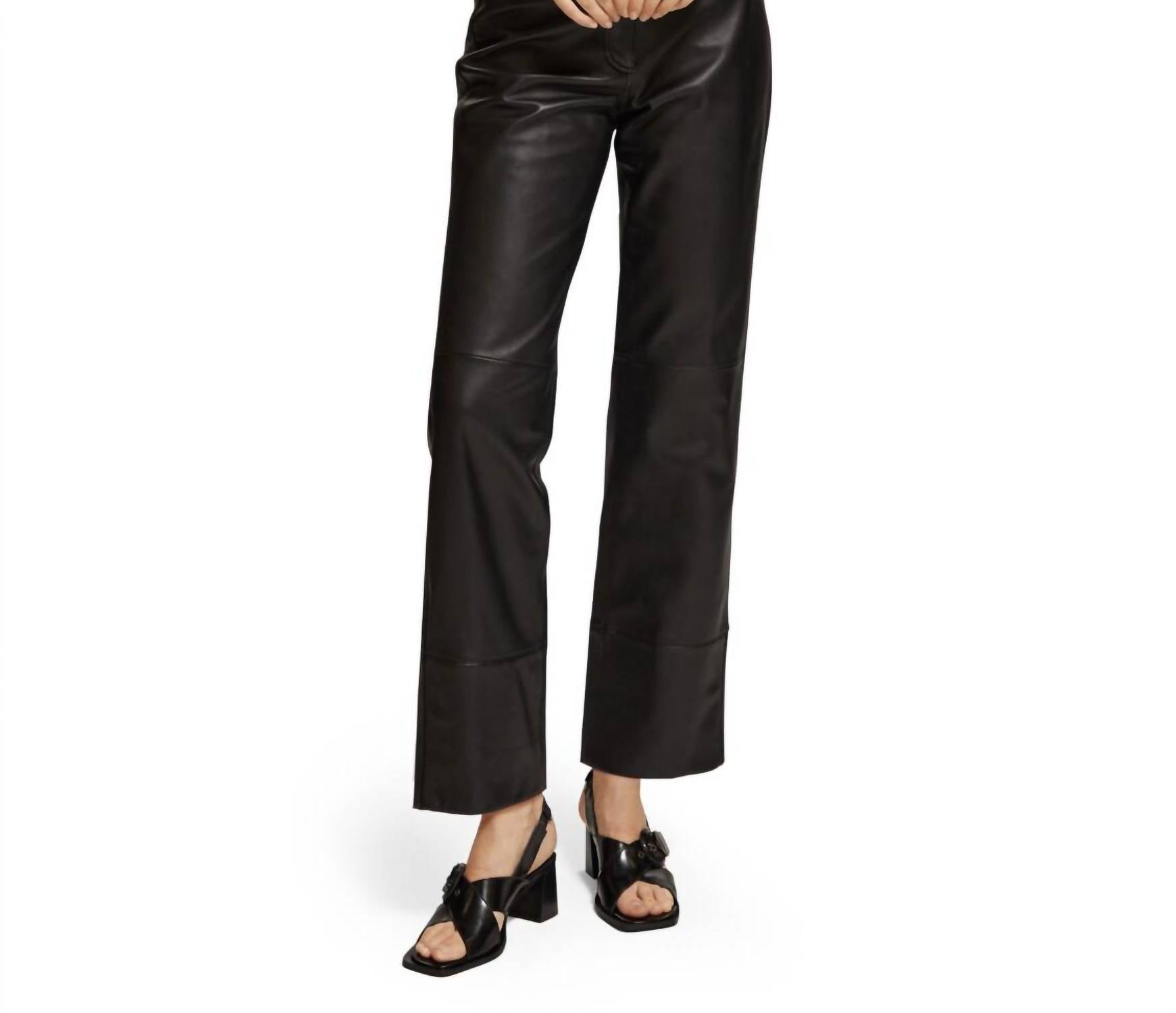 Scotch & Soda - Straight Leg Leather Pant
