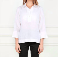 Hinson Wu - Aileen 3/4 Sleeve Luxe Linen Top