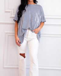Zenana - Ellison Corded Rib Oversized Pocket Top