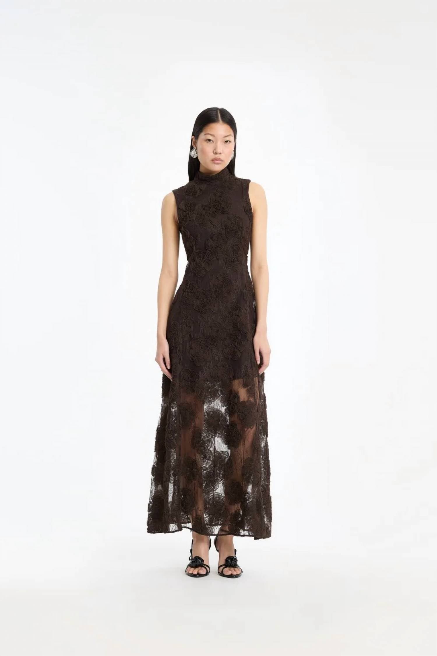 Rotate - 3D Flower Maxi Dress