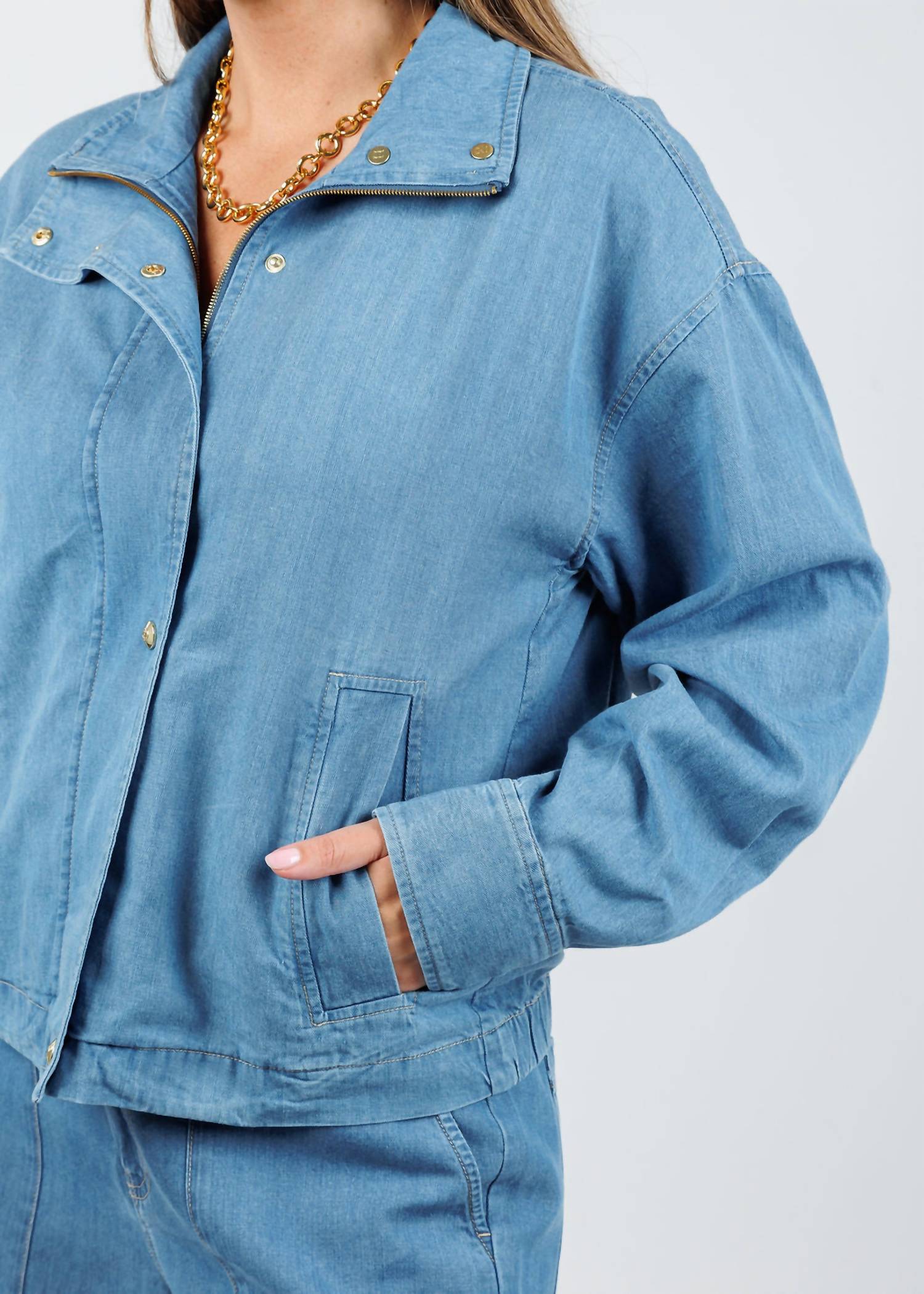 Hinson Wu - Louise Long Sleeve Denim Jacket
