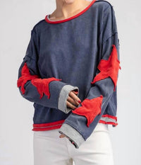 Ee:Some - Star Of The Show Curvy Embroidered Star Top